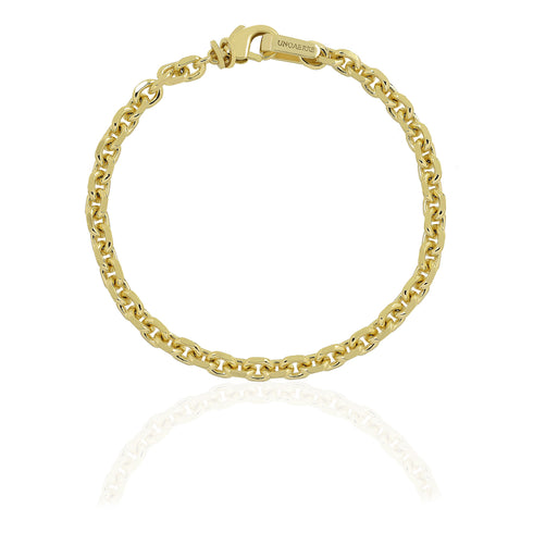 BRACCIALE CATENA OVALE DORATA 2500